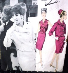 1213 LANVIN 60S 2 BRSTD JACKET,SKIRT,SURPLICE BLOUSE PATTERN 10